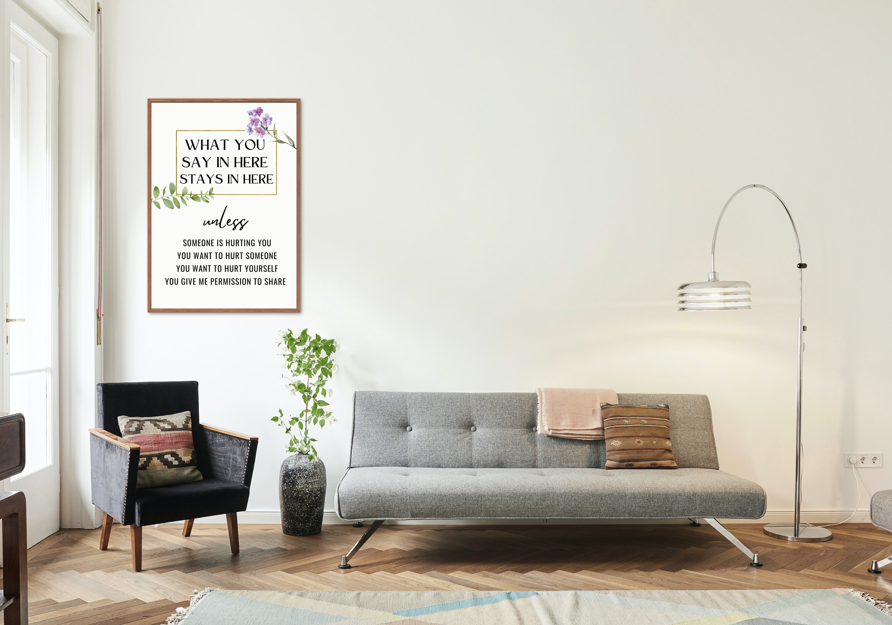 Quello che dici qui rimane qui manifesto consulente ufficio decorazione consulente ufficio riservatezza poster terapeuta ufficio assistente sociale