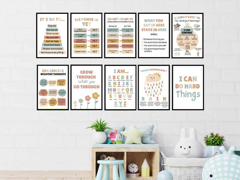 40 Boho Calming Corner Posters Printable, Calm Corner Sign, Calming ...