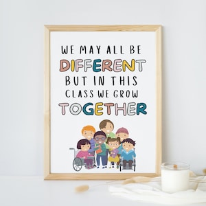 Inclusive classroom decor Equality and diversity poster School Counselor Office Decor Inclusive Wall Art Sign