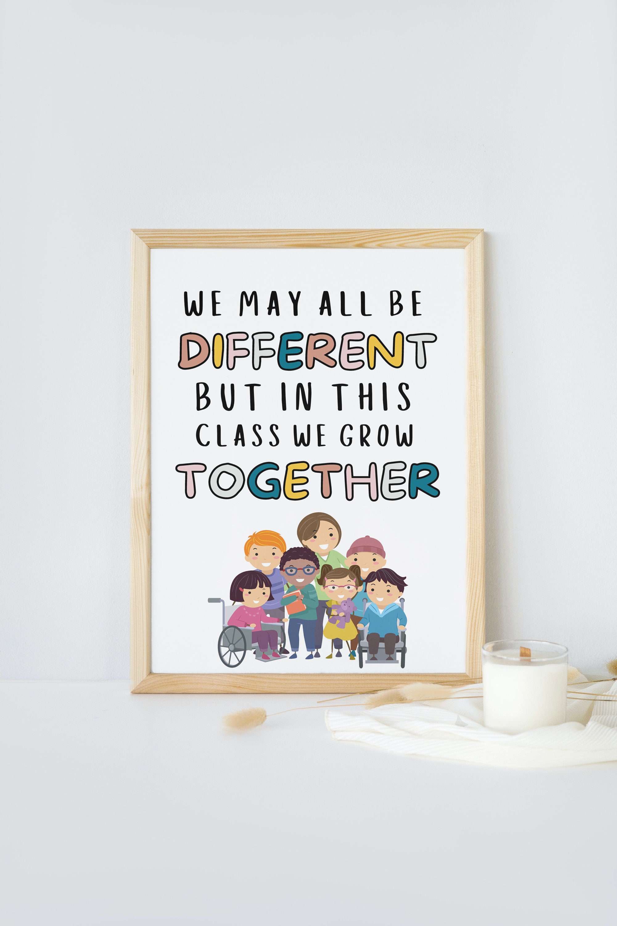 Inclusive classroom decor Equality and diversity poster School Counselor Office Decor Inclusive Wall Art Sign