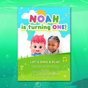 Bebefinn Birthday Invitation for Boy or Girl, Custom Design, Digital Only