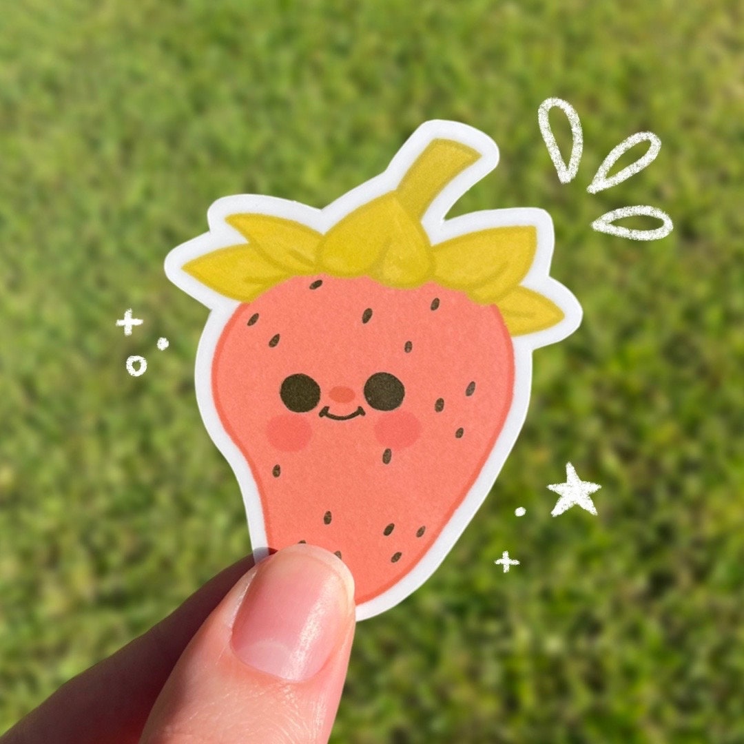 Strawberry Sticker | Vinyl Die Cut Sticker | Cute Kawaii Adorable | 2 ...
