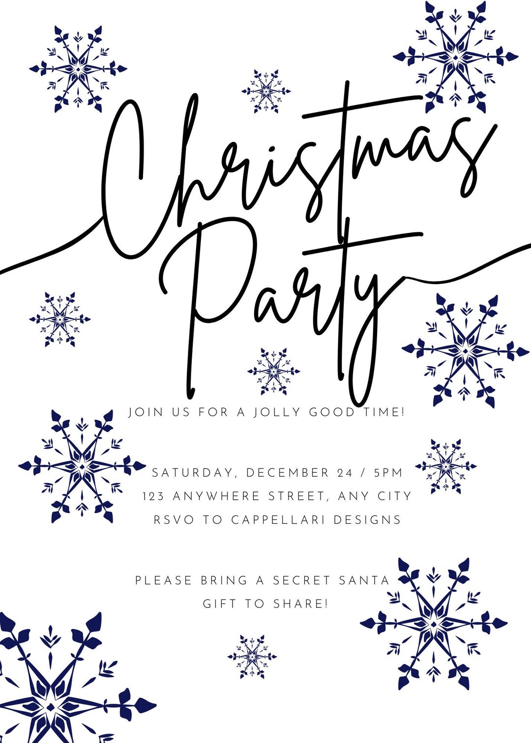 Editable Christmas Party Invitations, Party Invitations, Party