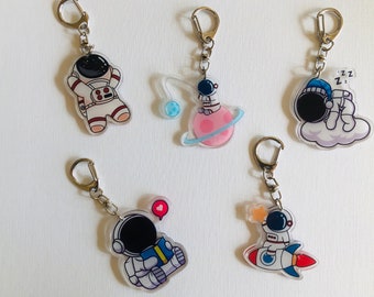 Funny Astronaut Space Keychain Bag charm
