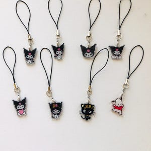 Kuromi telefoonhanger sleutelhanger bagcharm Kawaii afbeelding 2