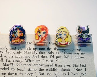 Mini Princess flower bookmarks notebook clips