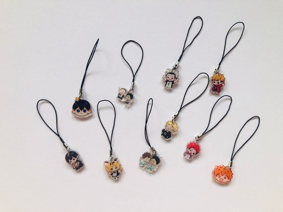 Haikyuu Phone Charm ( 2/6) keyring bagcharm Volleyball anime