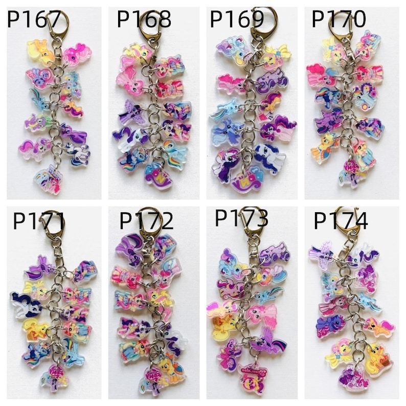My Little Pony Bunches Keychains Backpack Charms Pendant - Etsy