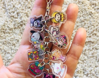 Cute Kawaii bunches keychain