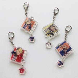 Haikyuu Volleyball Jersey number anime 2 pieces keychain pendant