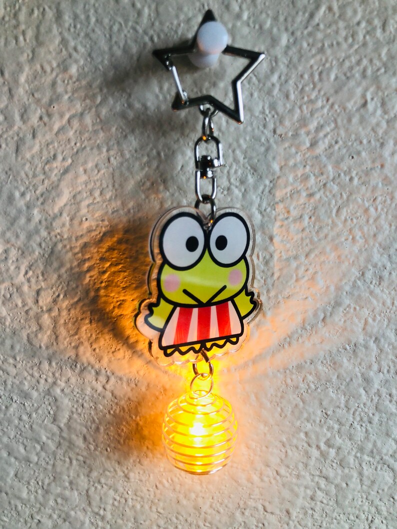 Light up Sanrio Pochacco Keroppi Frog Kitty Keychains Etsy