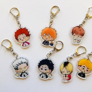 Haikyuu boy Volleyball anime keychain Bagcharm Pendant
