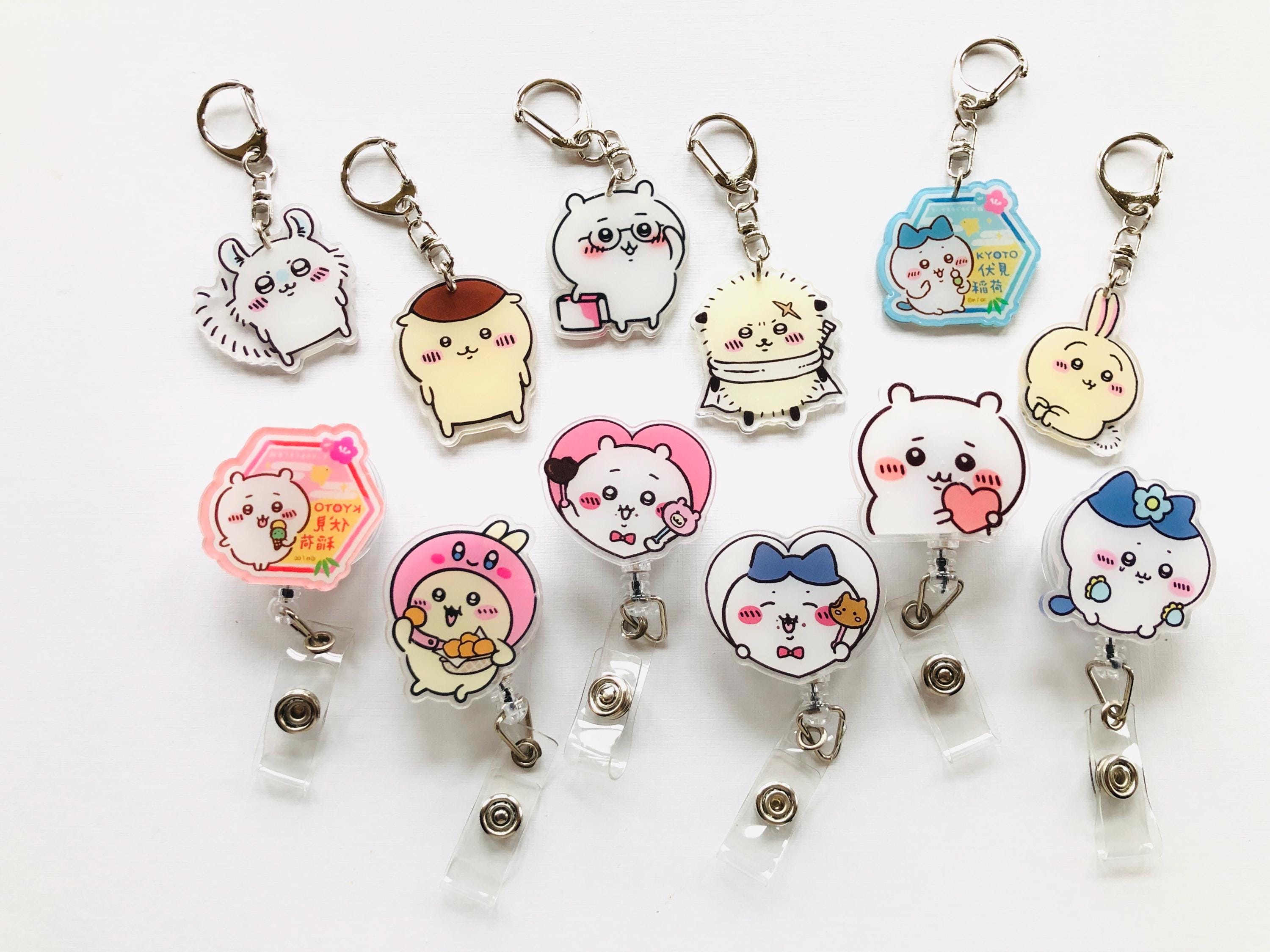Chii Kawa Keychains || Retractable Badge Reel || ID Holder || Key