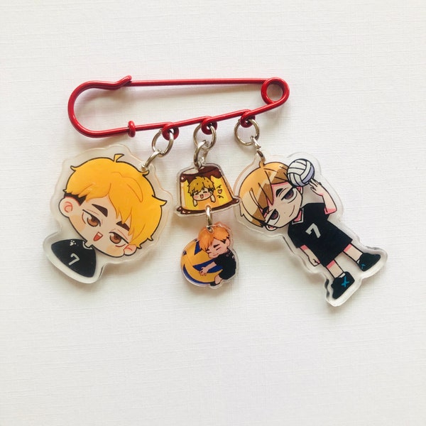 Haikyuu Tobio Kageyama  Shoyo Hinata Kenma Kozume Kōtarō Bokuto boy Volleyball anime  Big Pin