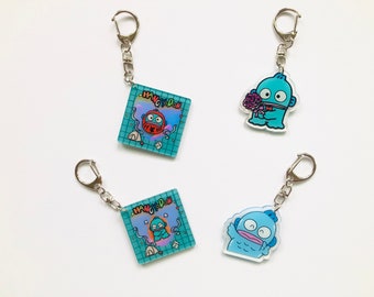Hangyodon blue Fish Kawaii  keychain pendant