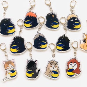 Haikyuu Animal Volleyball anime Keychain pendant bagcharm