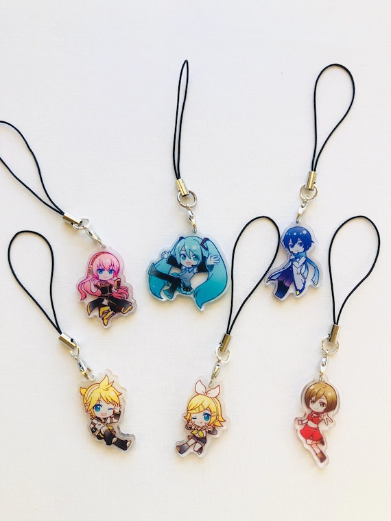 Vocaloid Miku Katio Rin Luka Len Meiko 1" | 3cm Phone Charm Keyring bagcharm