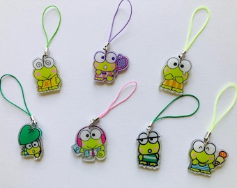 Keroppi frog 1”| 3cm  phone charm Keyring bagcharm