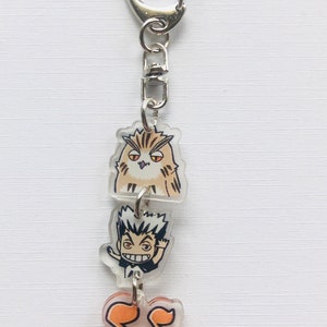 Haikyuu animal tournament anime volleyball keychain pendant