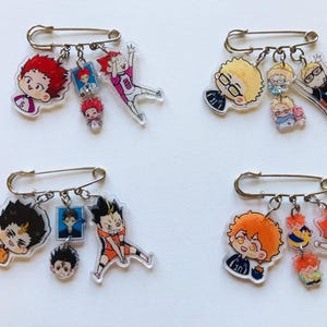 Haikyuu various big pin volleyball anime pendant