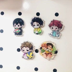 Haikyuu Magnet 1” | 3cm  (1/2) Volleyball anime Refrigerator Metal Shelf