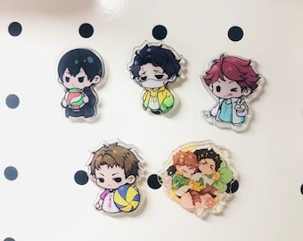 Haikyuu Magnet 1” | 3cm  (1/2) Volleyball anime Refrigerator Metal Shelf