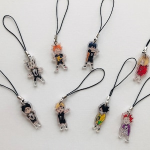 Haikyuu Phone Charm( 4/6)Keyring bagcharm volleyball anime