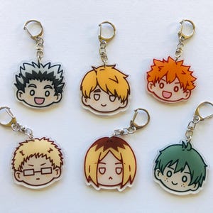 Haikyuu Big Head Volleyball anime Keychain pendant bagcharm