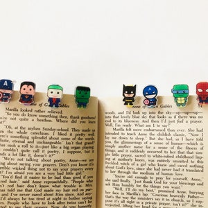Mini Superhero bookmarks notebook clips