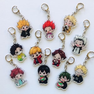Haikyuu  boy Volleyball anime keychain bagcharm pendant