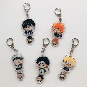 Haikyuu 2 pieces mix or match  keychain volleyball anime bagcharm pendant