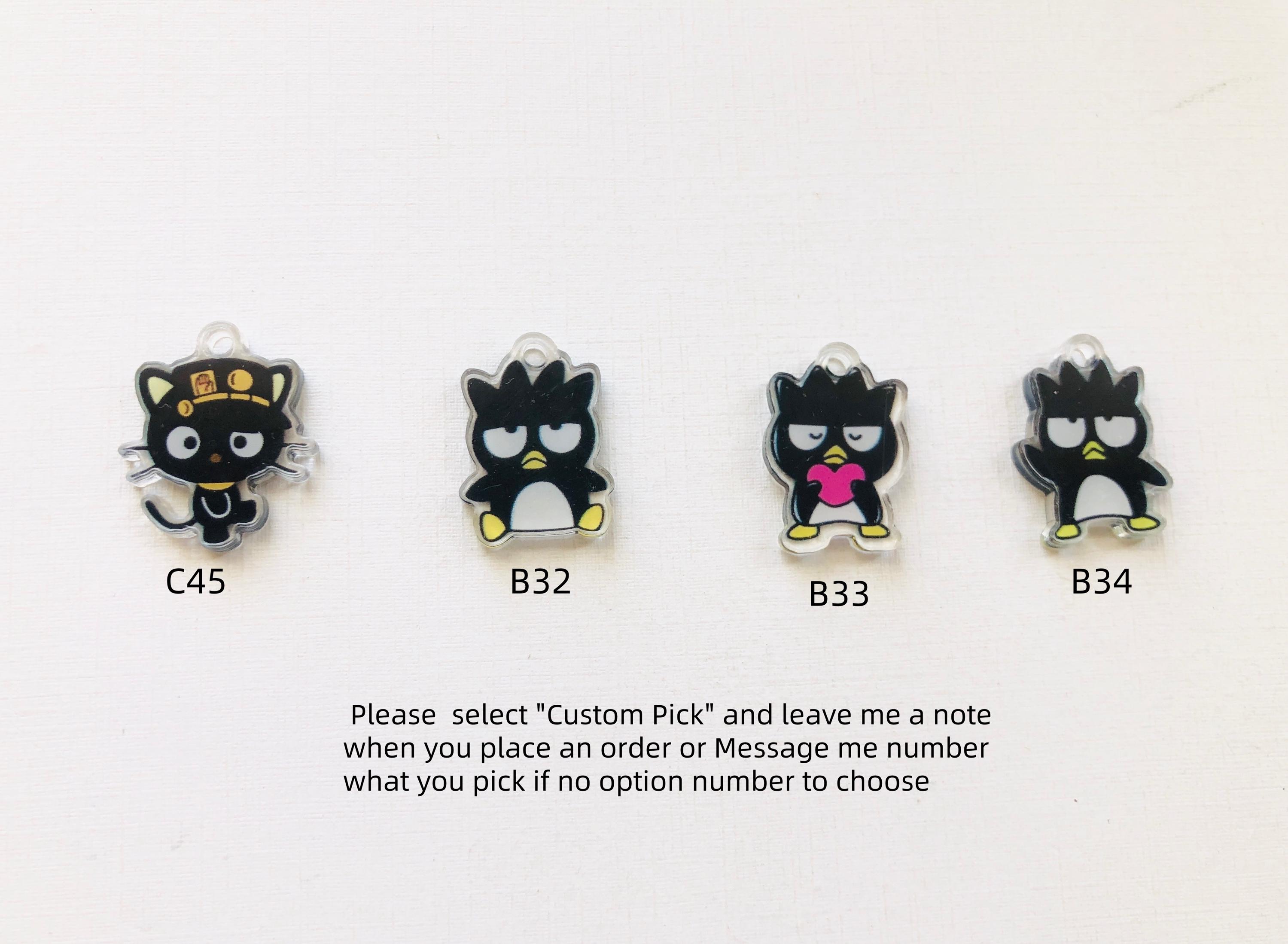 Sanri Chocolat | Badtz-maru Black Cat | Penguin Phone Charm