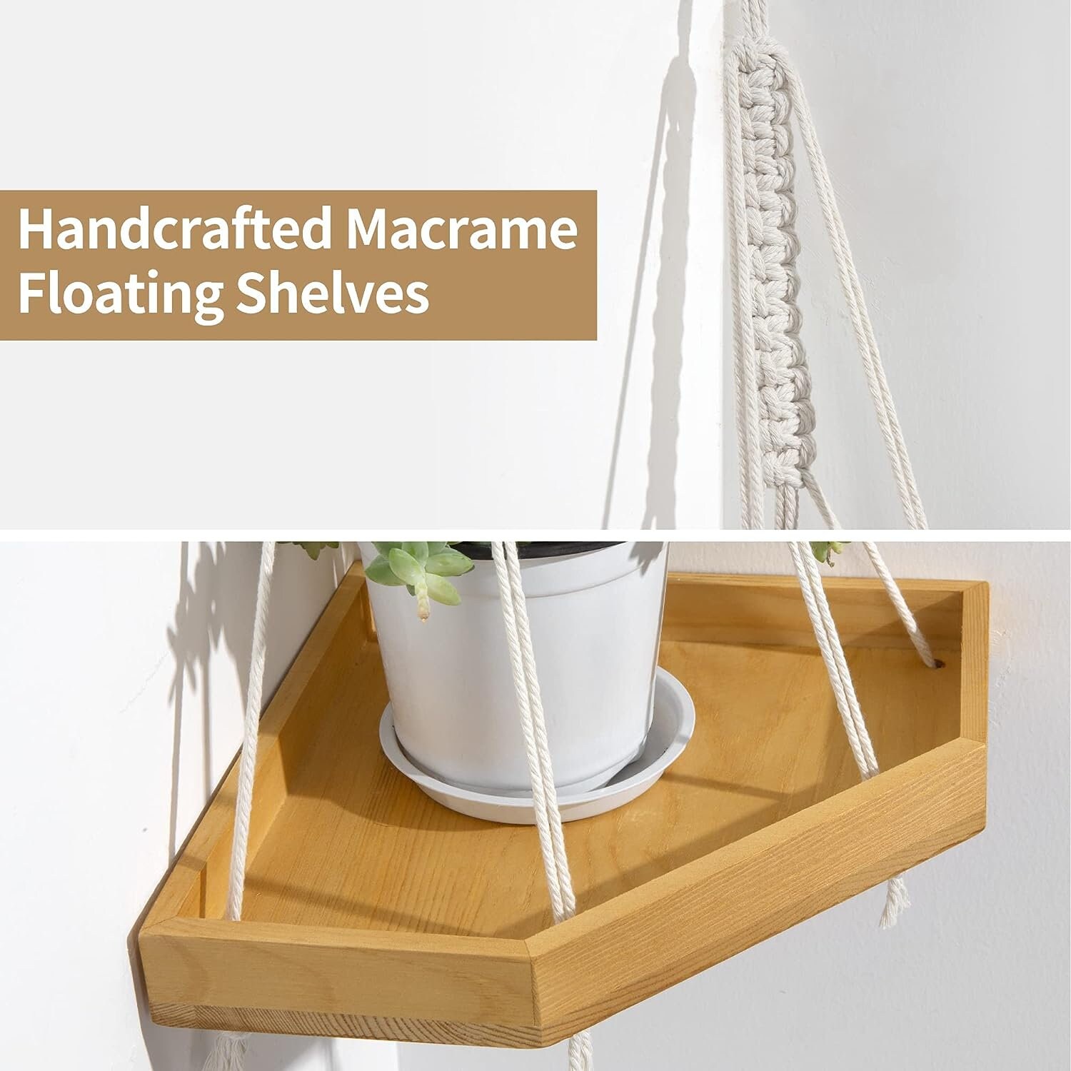 Hanging Corner Shelves Rustic Boho Wall Shelves Corner Shelf Etsy