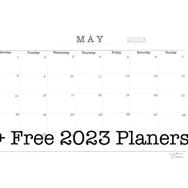 May 2023 Calendar Printable Free Etsy