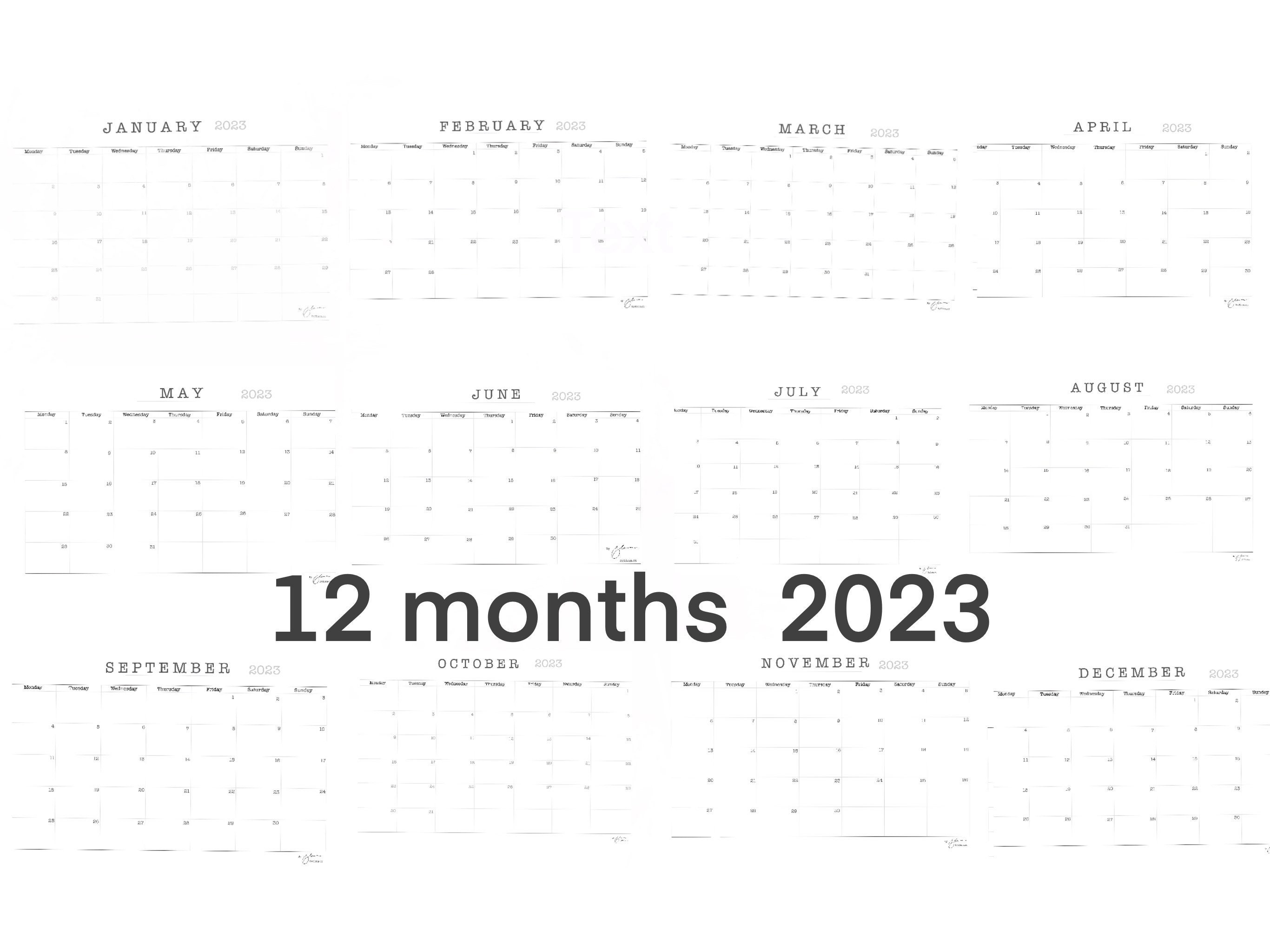 2023 Printable Calendar Landscape - Il Fullxfull.4483836624 2hy5 