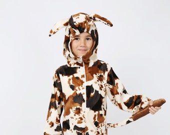 Cow Costume For Kids, Funny Animal Costume, Cow Costume For Costume Party, Handmade Fleece Cloth Costume