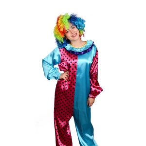 Polka Dot Clown Jumpsuit Costume, Polka Dot Clown Outfit, Female Clown Costume, Party Clown Costume Funny Clown Outfit