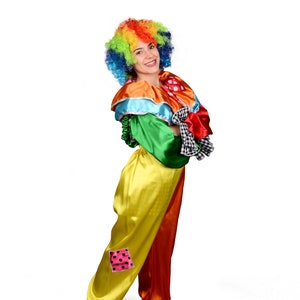 Strap Clown Costume Set, Handmade clown Costume Set, Funny Party Clown Costume, Halloween Clown Costume, Colourful Clown-Circus Set