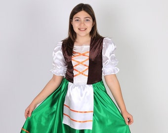 Traje de niña holandesa, vestido de niña holandesa, vestido de niña hecho a mano, traje de juego y evento, traje de fiesta y cumpleaños