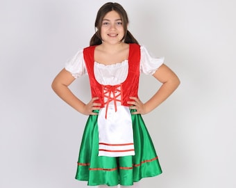 Italian Girl's Dress, Handmade Traditional Girl's Dress, Birthday and Event Dress, Handmade Girl's Costume