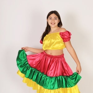 Red Fringe Latin Dance Dress Fringe Rhythm Dress L0009A2 