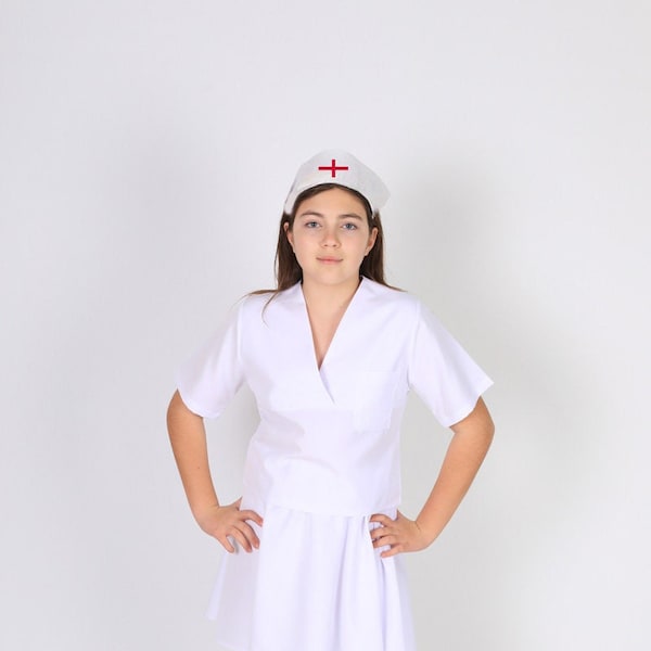 Costume d'infirmière pour enfants, tenue d'infirmière fille, tenue d'activité et de jeu