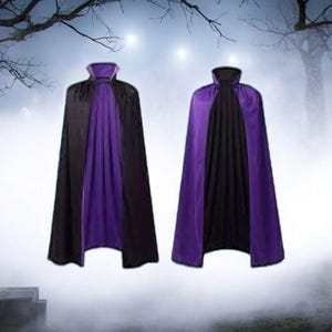 Doppelseitiger lila Farbe Dracula Umhang, Halloween Dracula Umhang, Halloween Mäntel