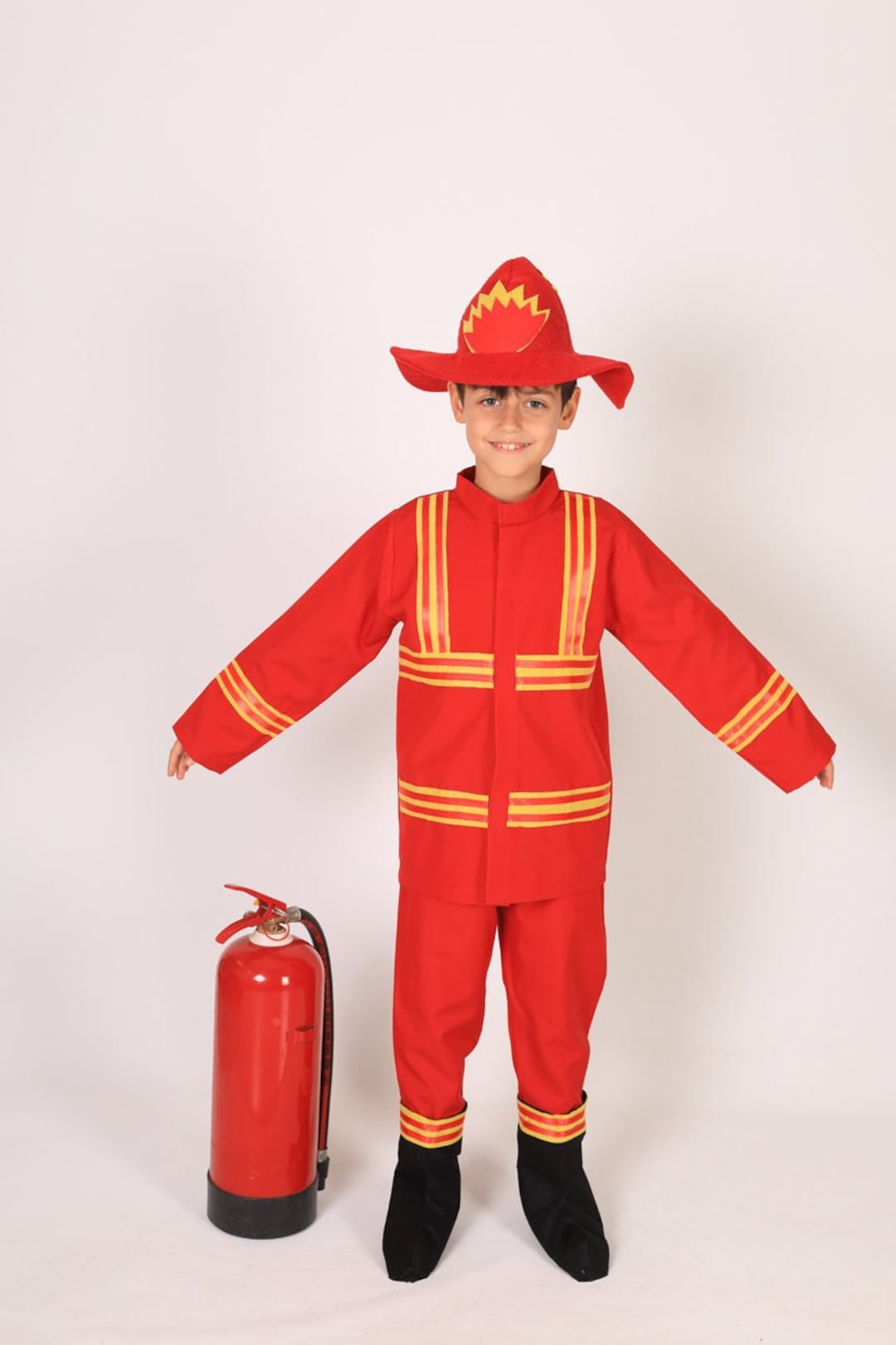 Handmade Kids Costume, Handmade Firefighter Kids Costume, Play