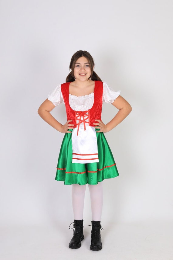 Italian Girl's Dress, Handmade Traditional Girl's Dress, Birthday