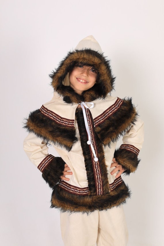 Handmade Eskimo Kids Costume, Handmade Eskimo Costume, Traditional Eskimo  Costume, Party Entertainment and Event Costume 