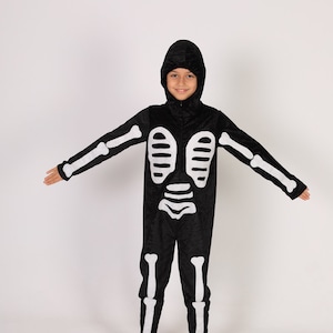 Handmade Skeleton Kids Costume, Skeleton Boy Costume, Halloween Costume, Handmade Skeleton Kids Costume, Halloween Kids Dress