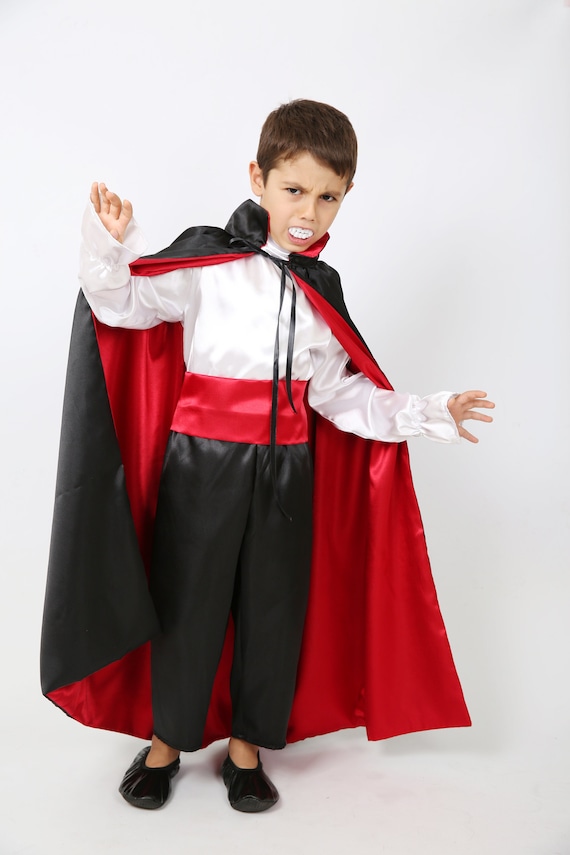 Dracula Boy Costume Kids Black Red Dracula Boy Costume Kids Black Red