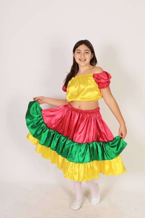 Traje de nina brasilena traje de nina brasilena hecho a mano traje de fiesta divertido traje de baile de samba Etsy Mexico