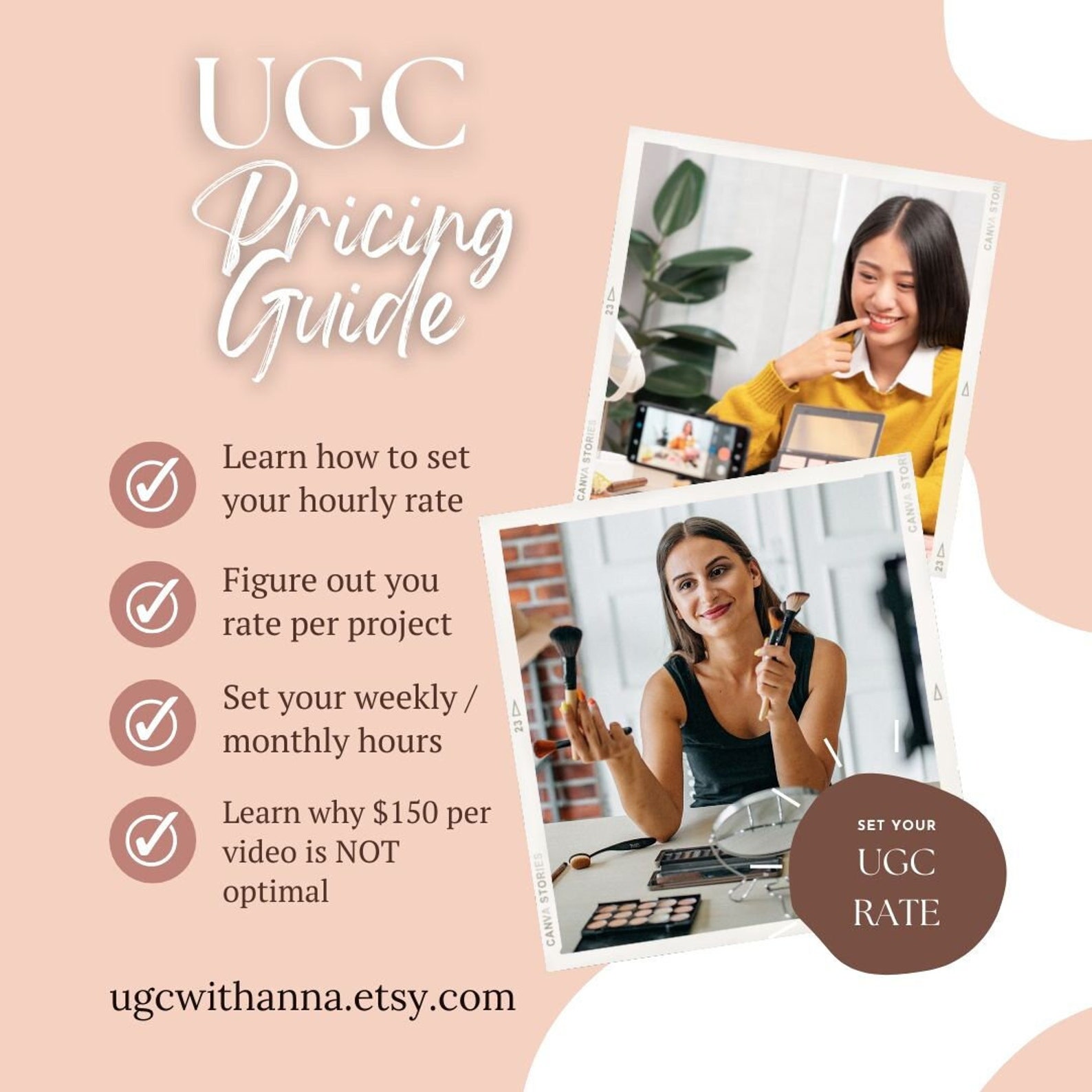 UGC Pricing Guide PDF User Generated Content Creator Rate Guide Content ...